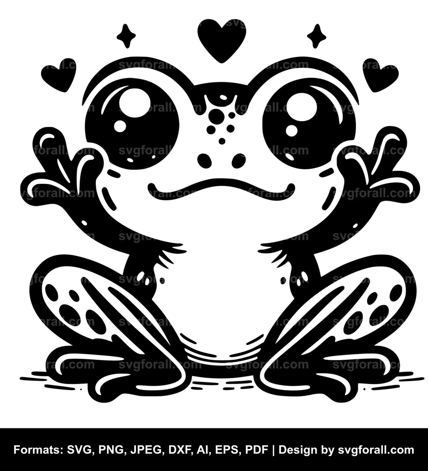 Cute Frog SVG PNG