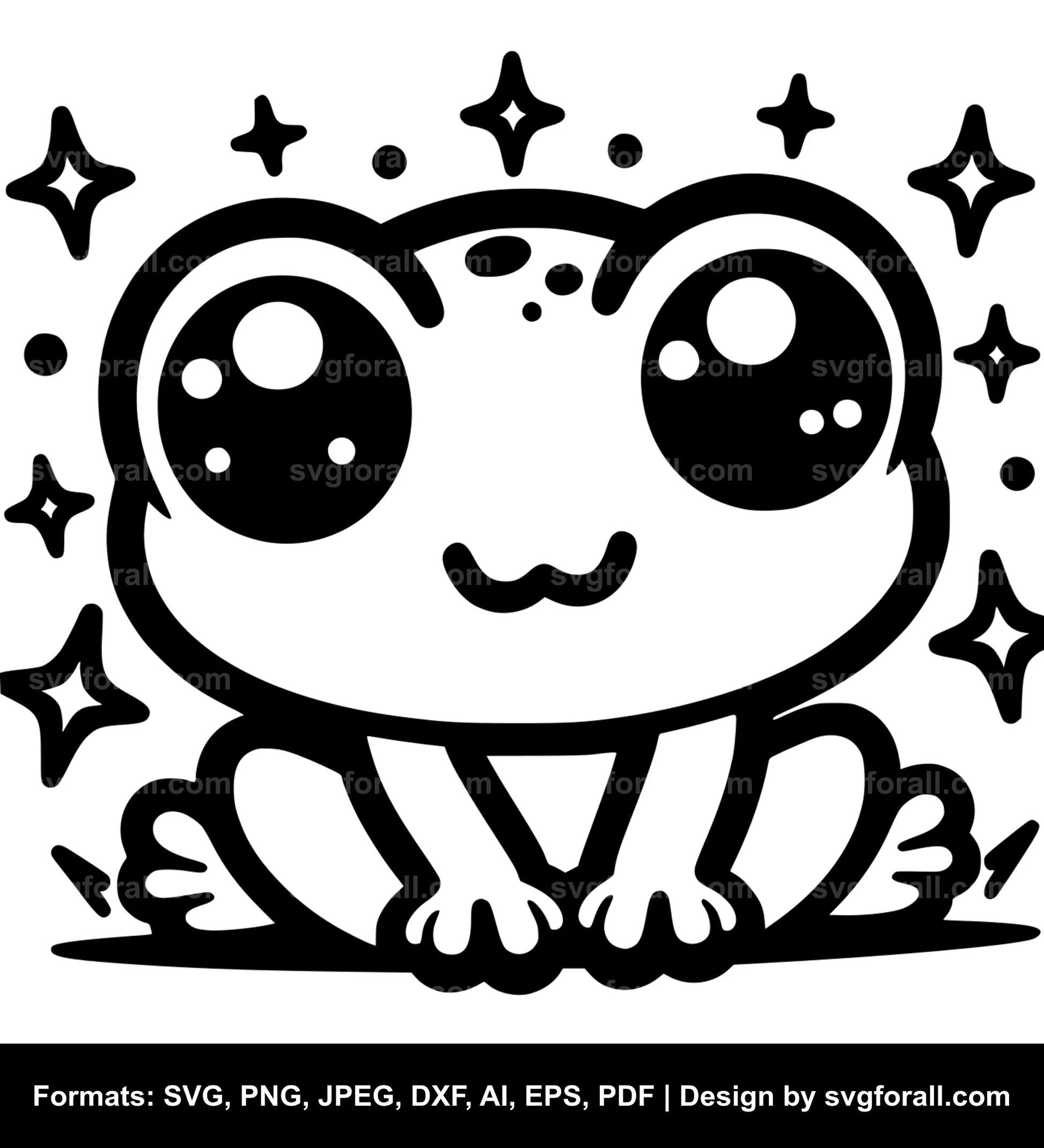 Cute Frog Vector SVG