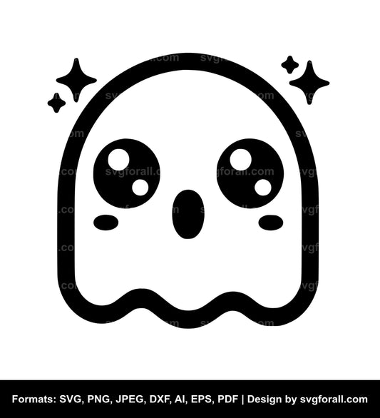 Cute Ghost Face SVG