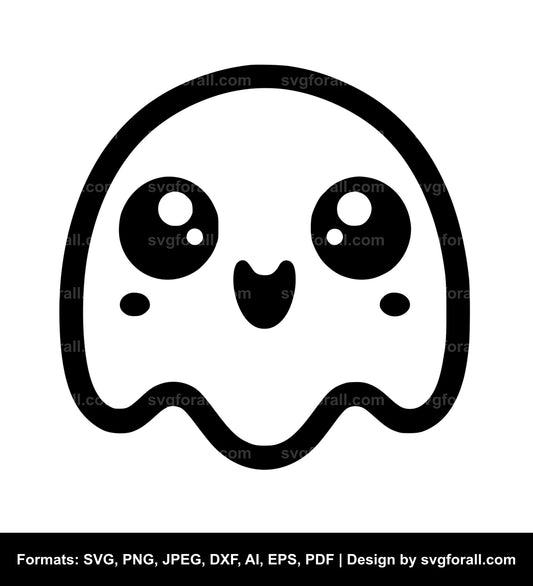 Cute Ghost Face SVG File