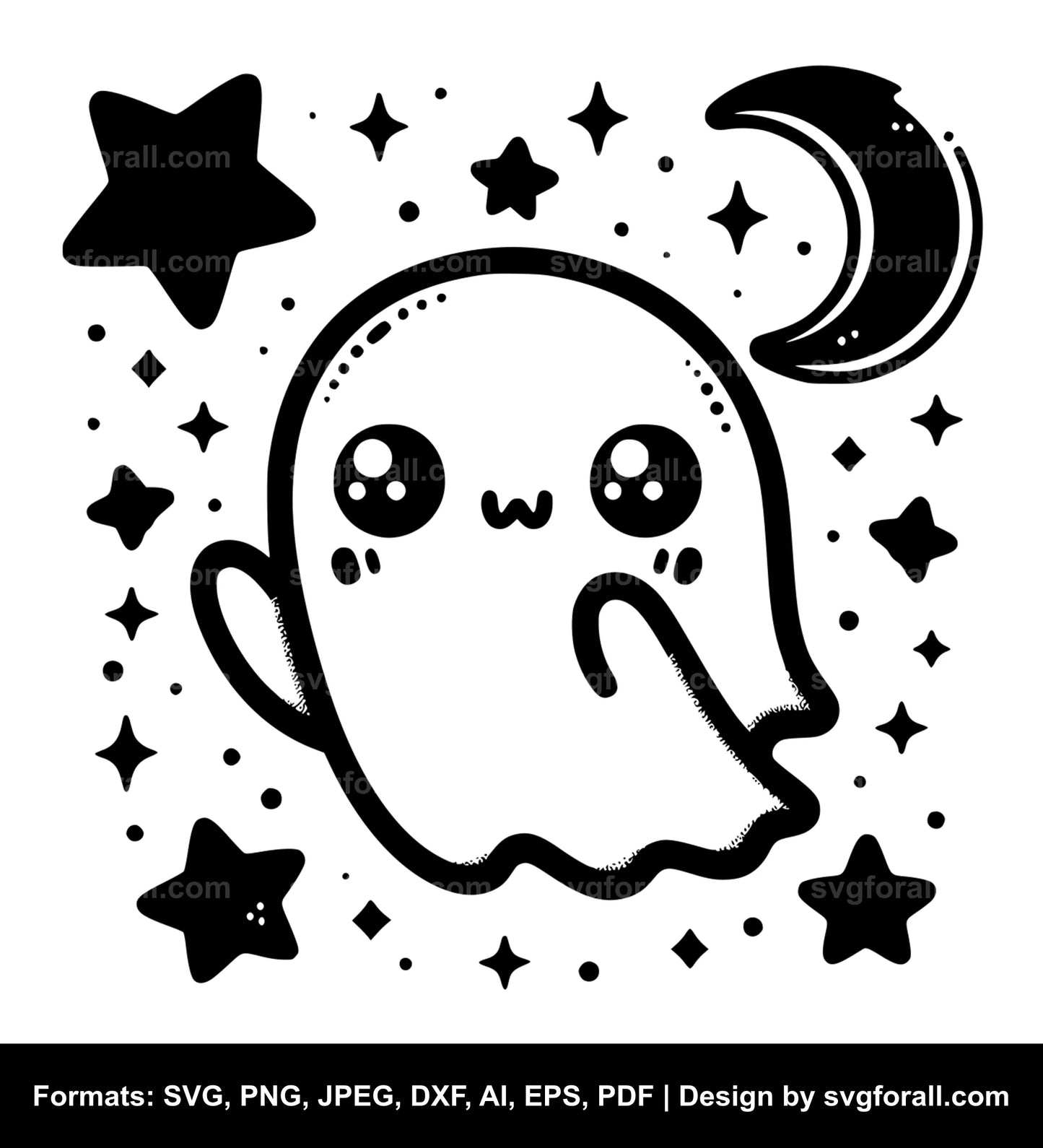 Cute Ghost SVG File