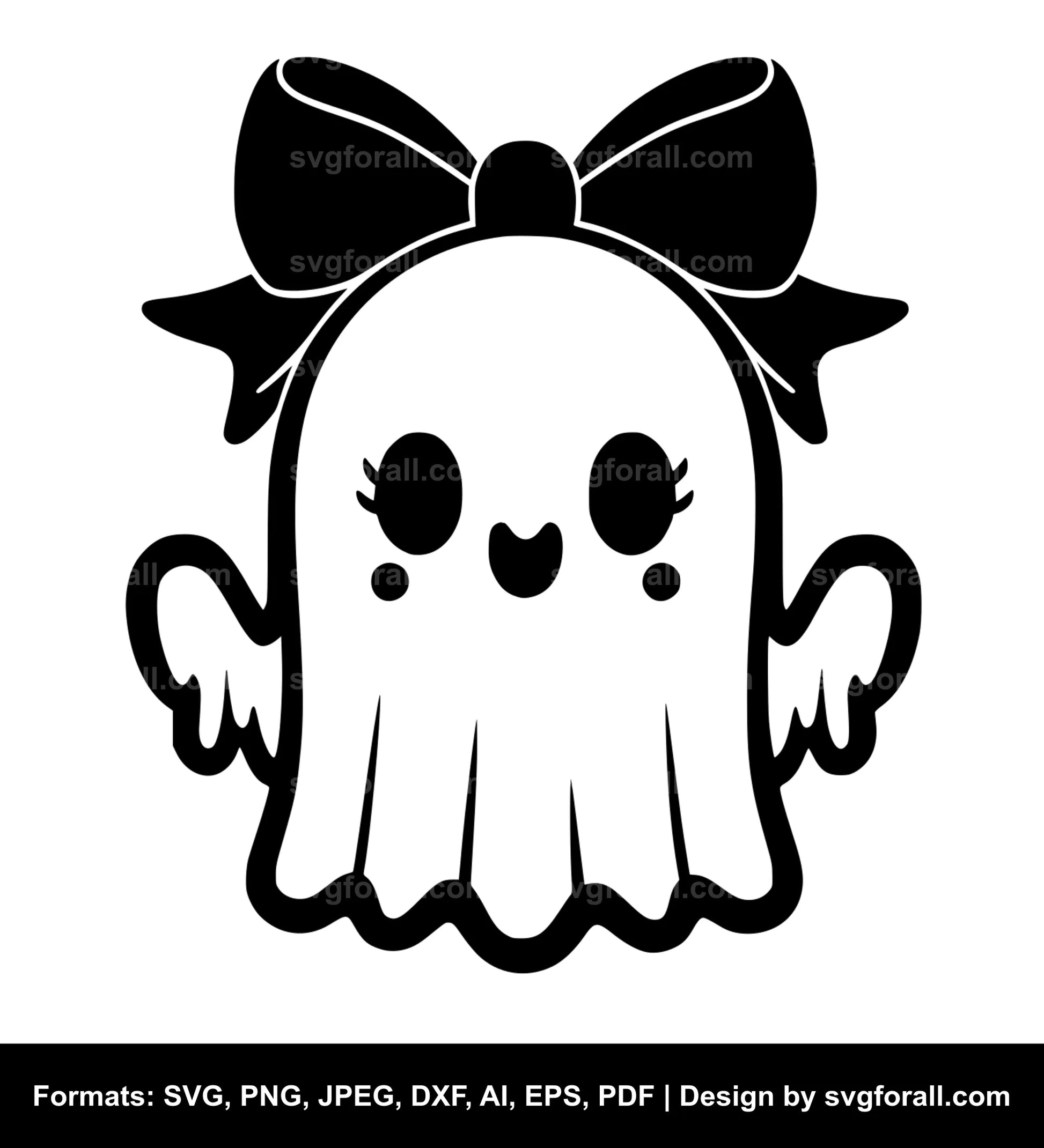 Cute Girl Ghost SVG PNG