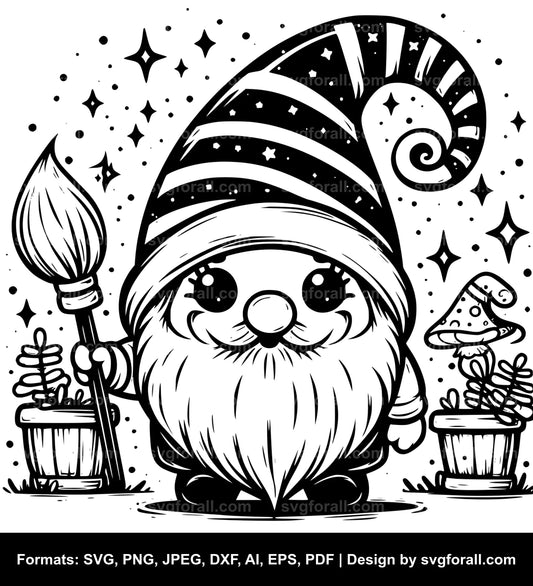 Cute Gnome SVG Design