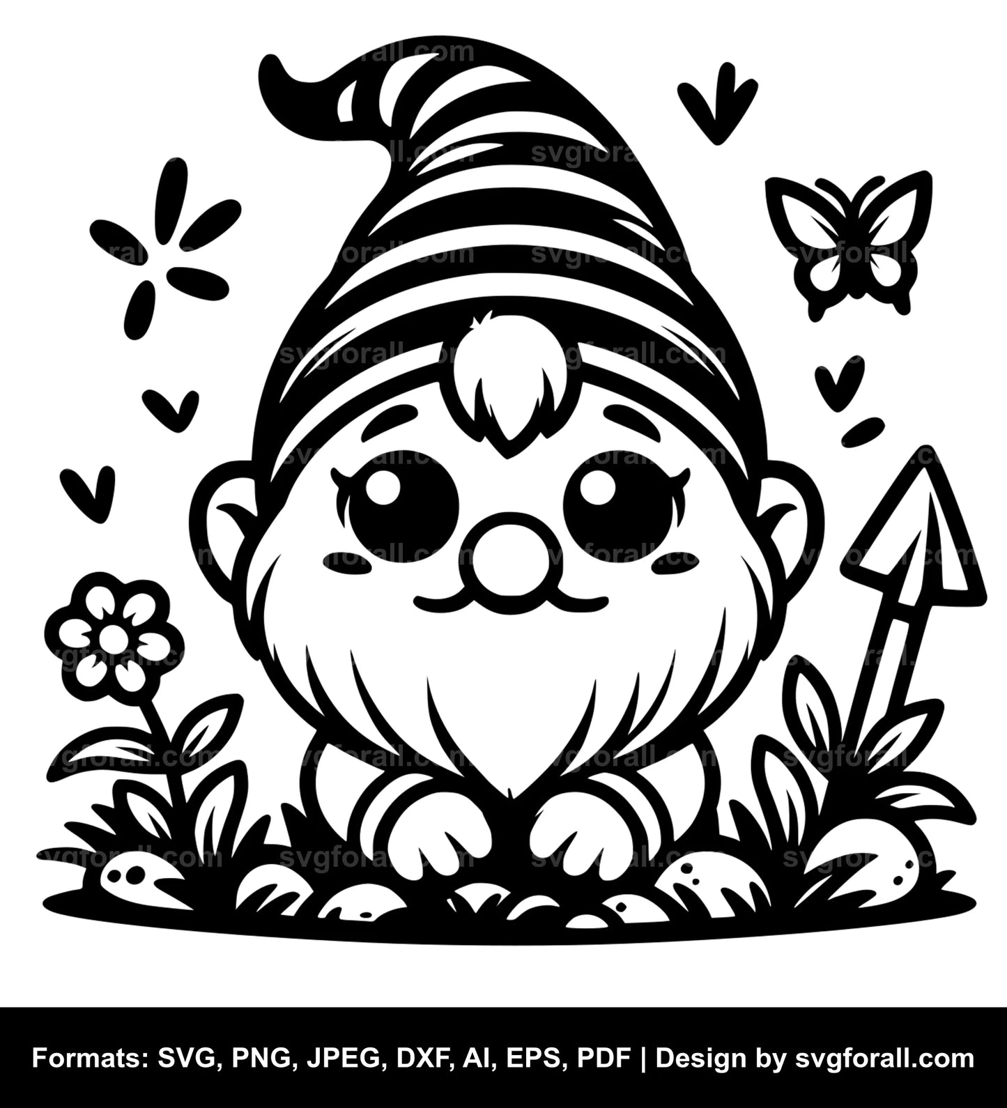 Cute Gnome SVG File