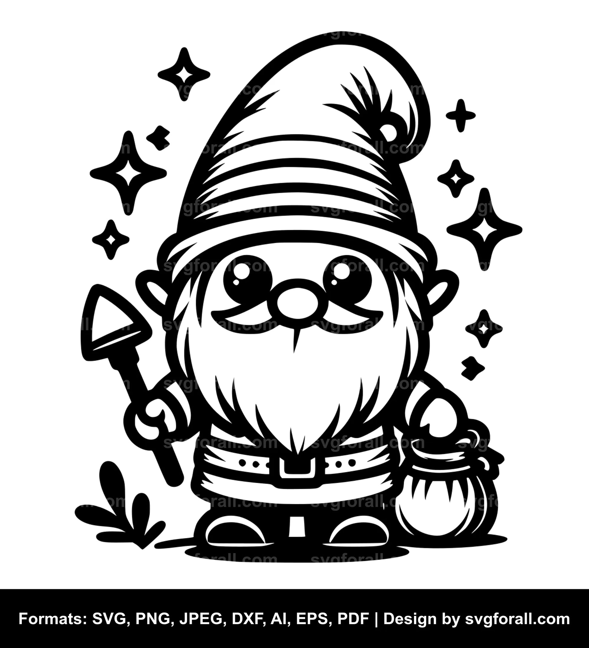 Cute Gnome Vector SVG