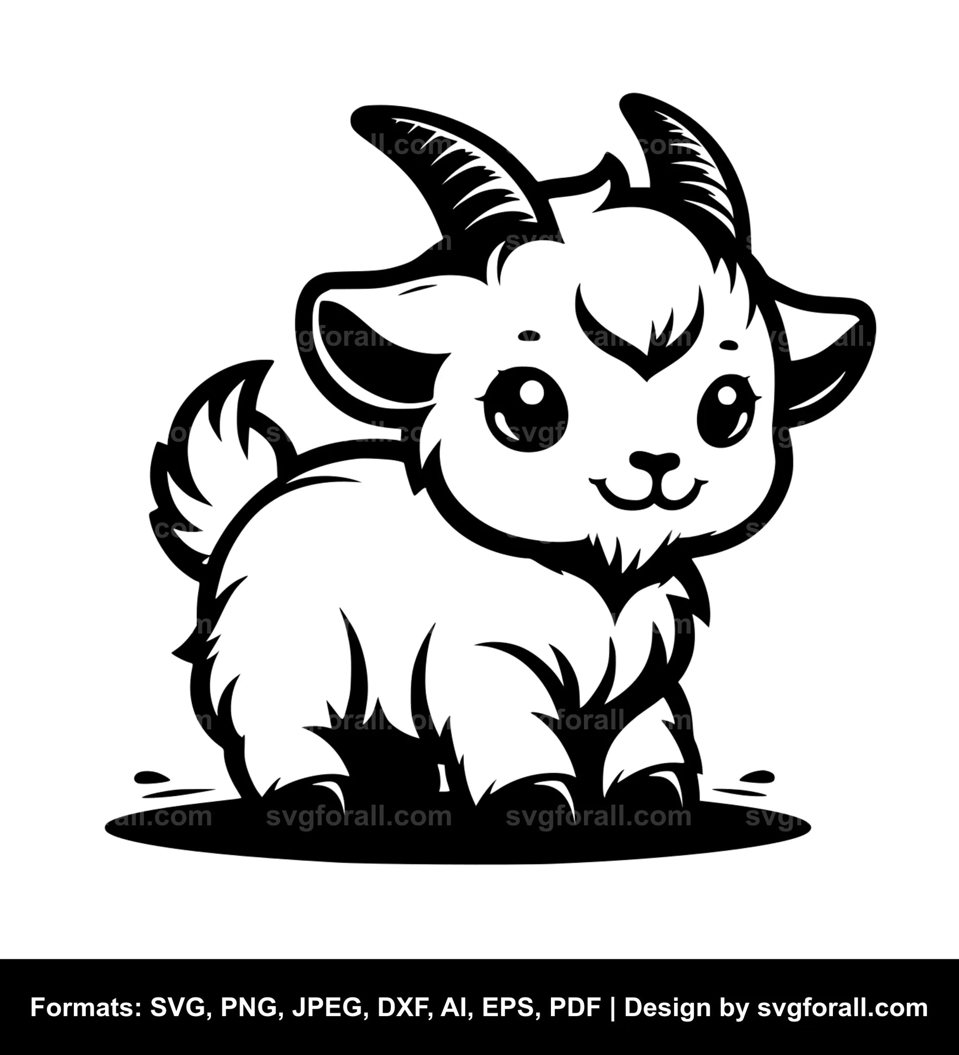 Cute Goat Cricut SVG