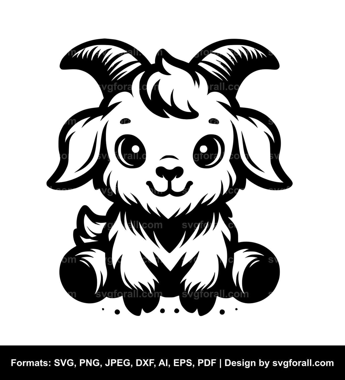 Cute Goat SVG