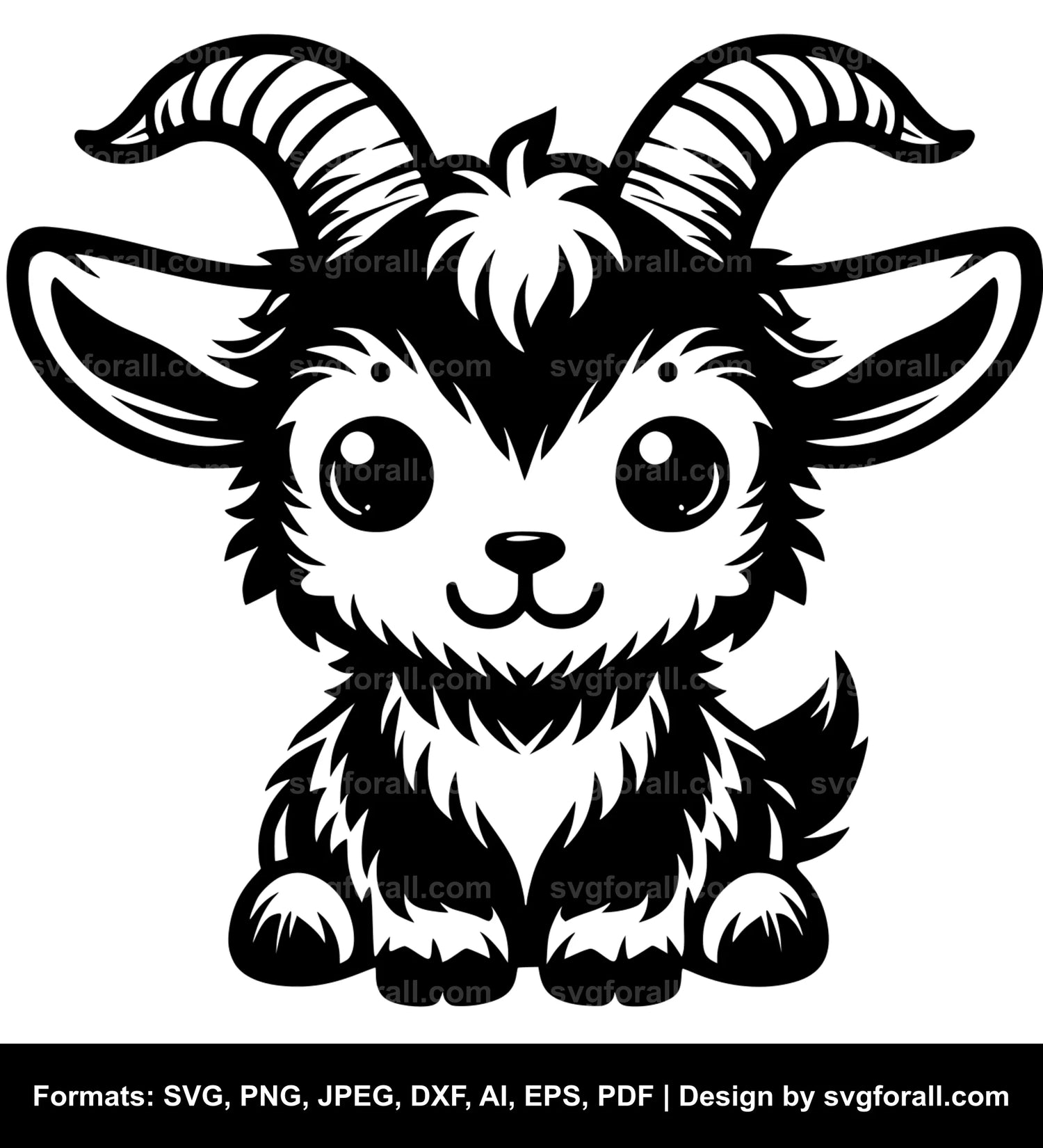 Cute Goat SVG Design