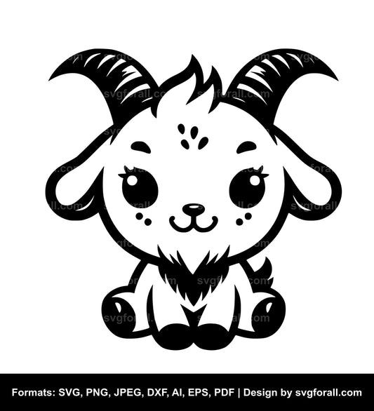 Cute Goat SVG File