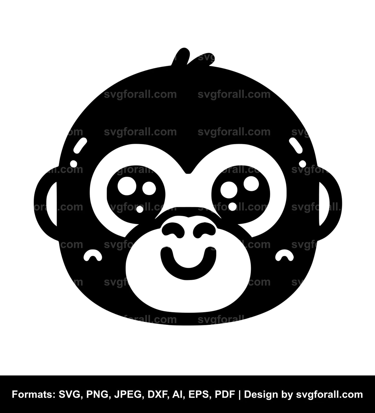 Cute Gorilla SVG PNG