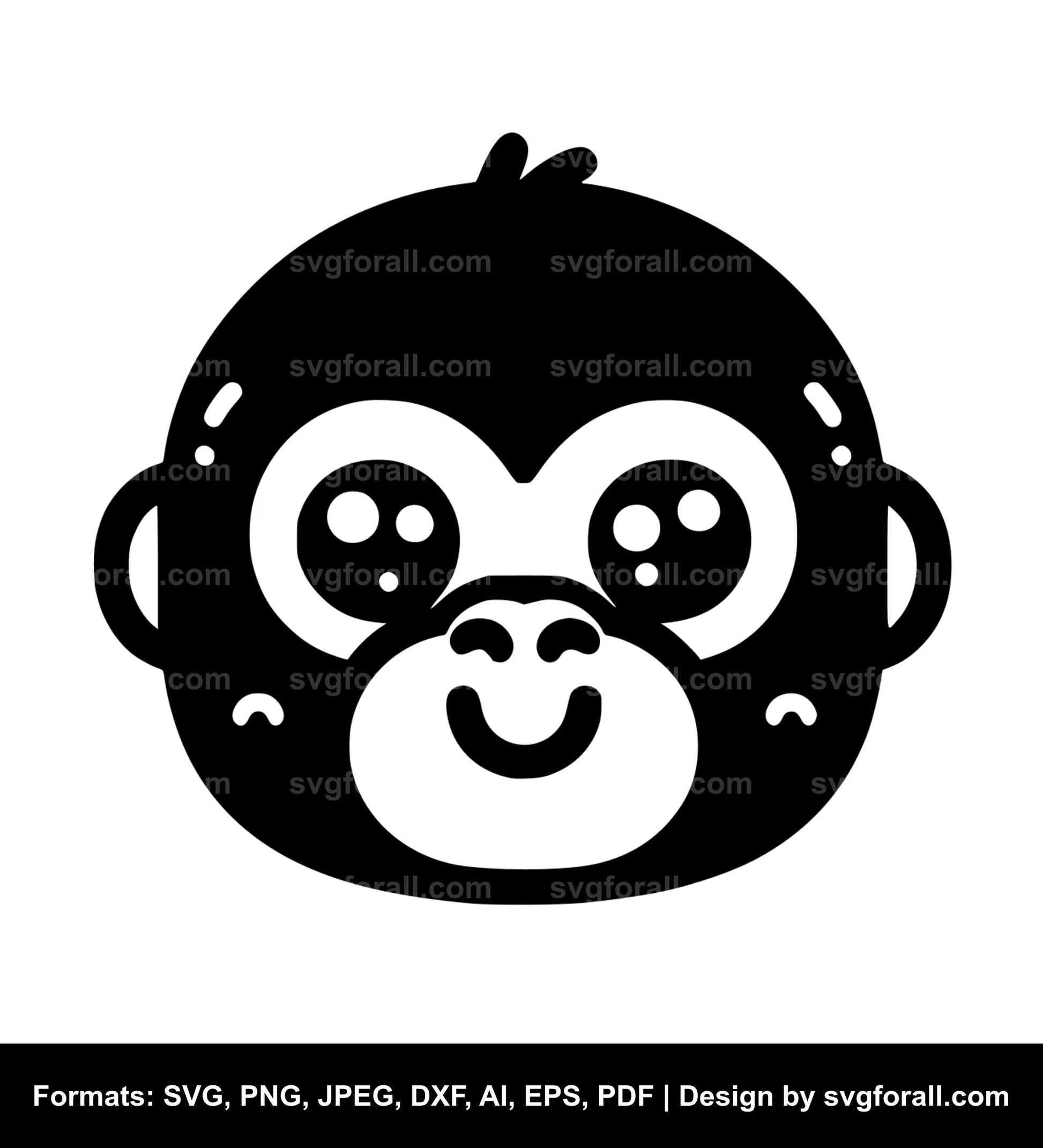 Cute Gorilla SVG PNG