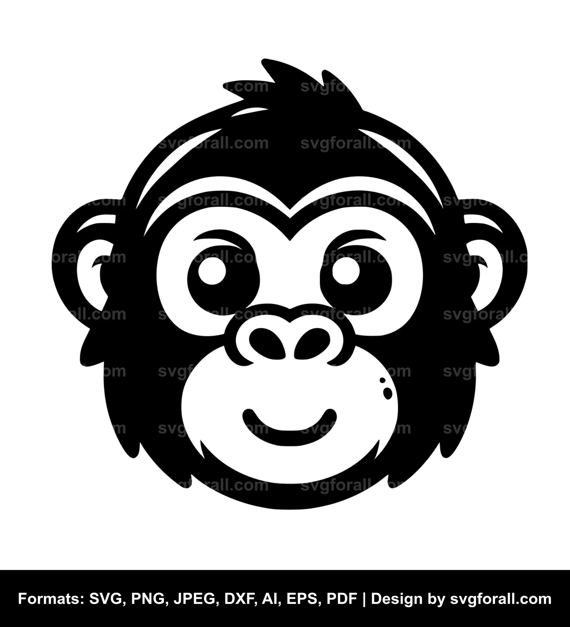 Cute Gorilla Vector SVG