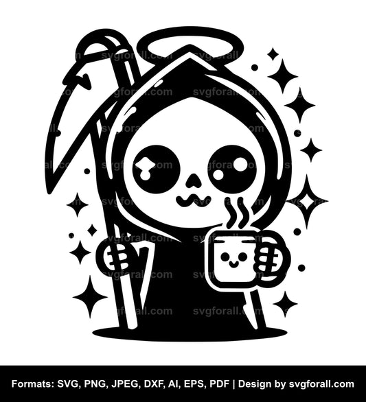 Cute Grim Reaper SVG PNG