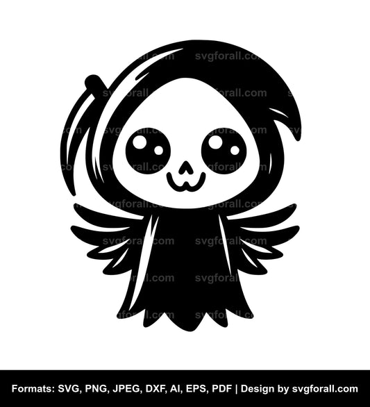 Cute Grim Reaper Vector SVG