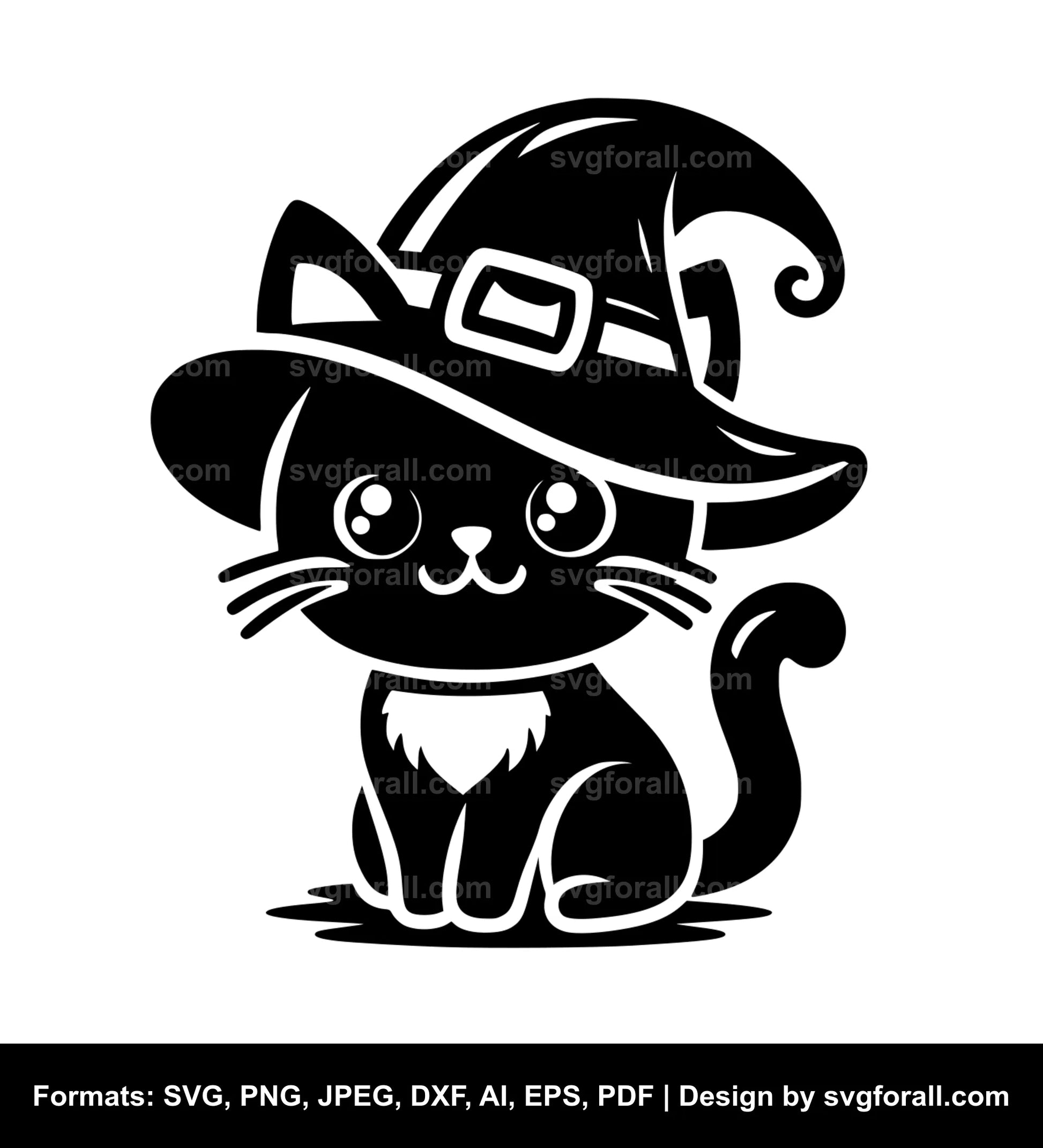 Cute Halloween Cat SVG PNG