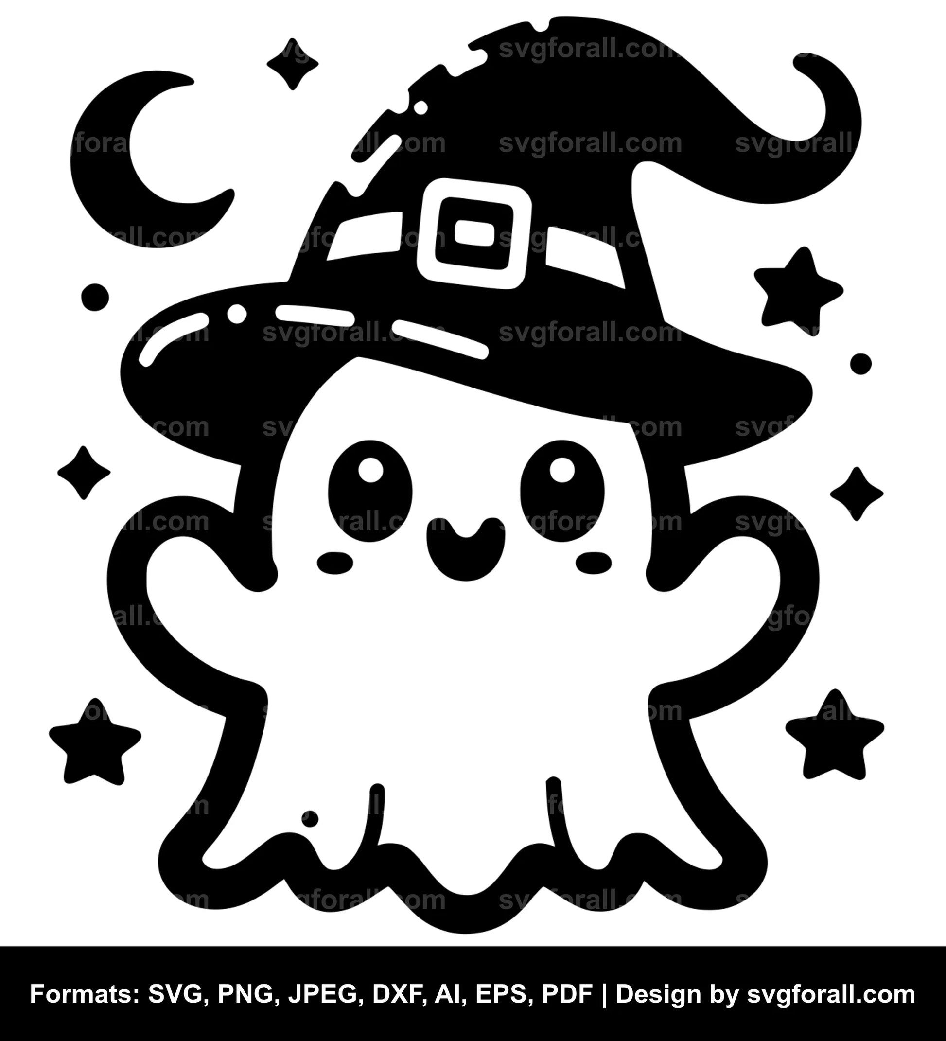 Cute Halloween Ghost SVG