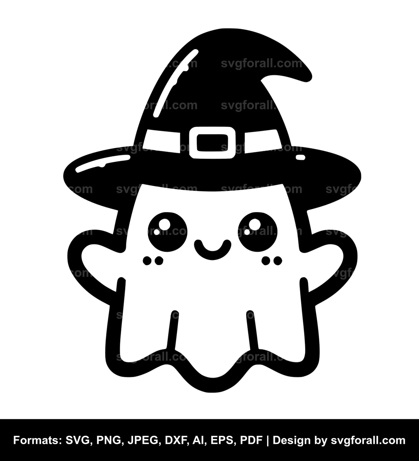 Cute Halloween Ghost SVG PNG