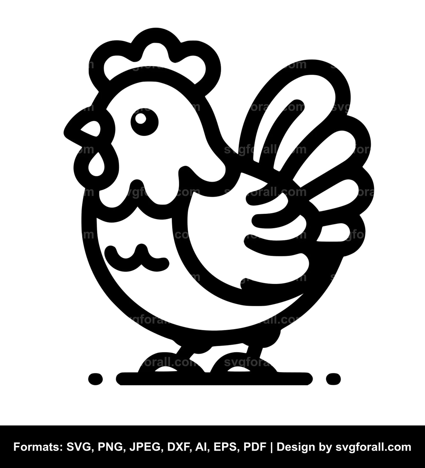 Cute Hen SVG PNG