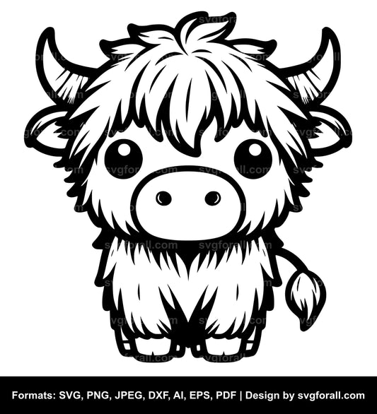 Cute Highland Cow Cricut SVG