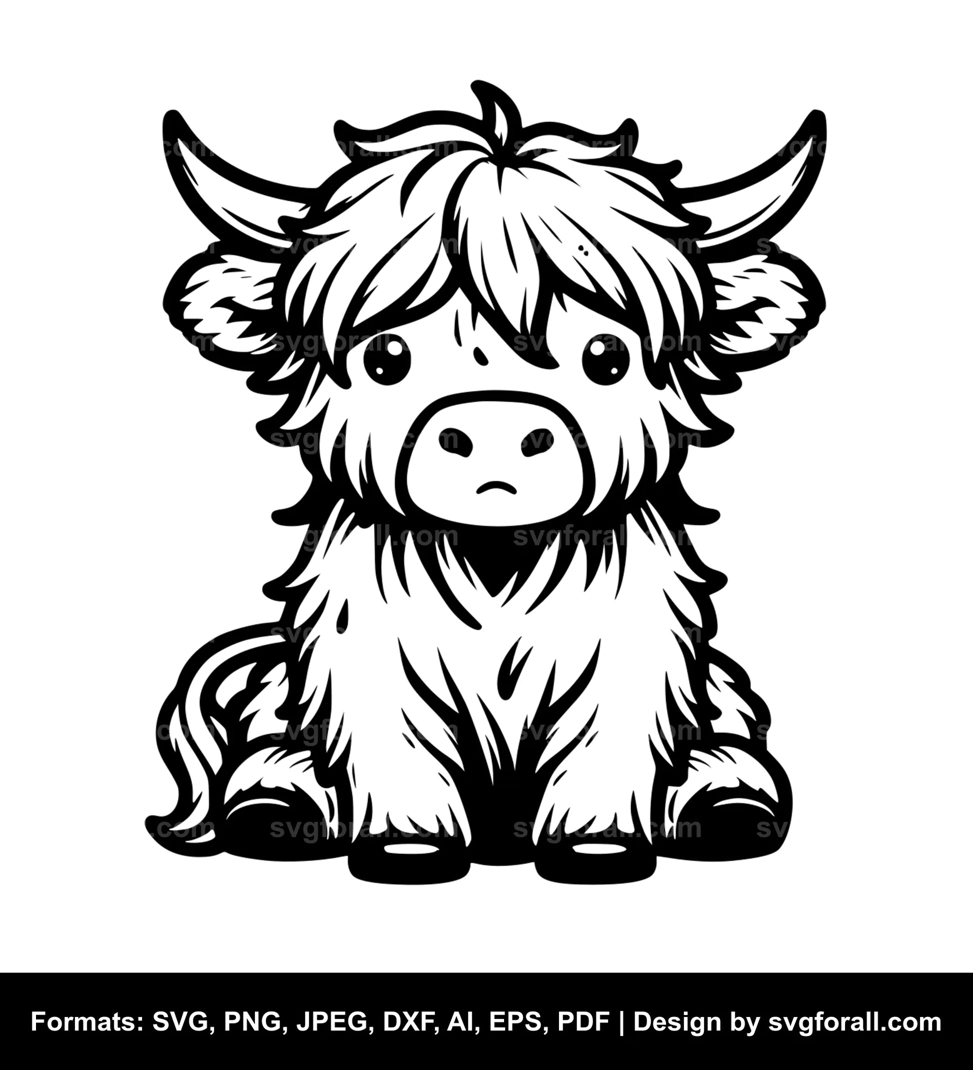 Cute Highland Cow SVG