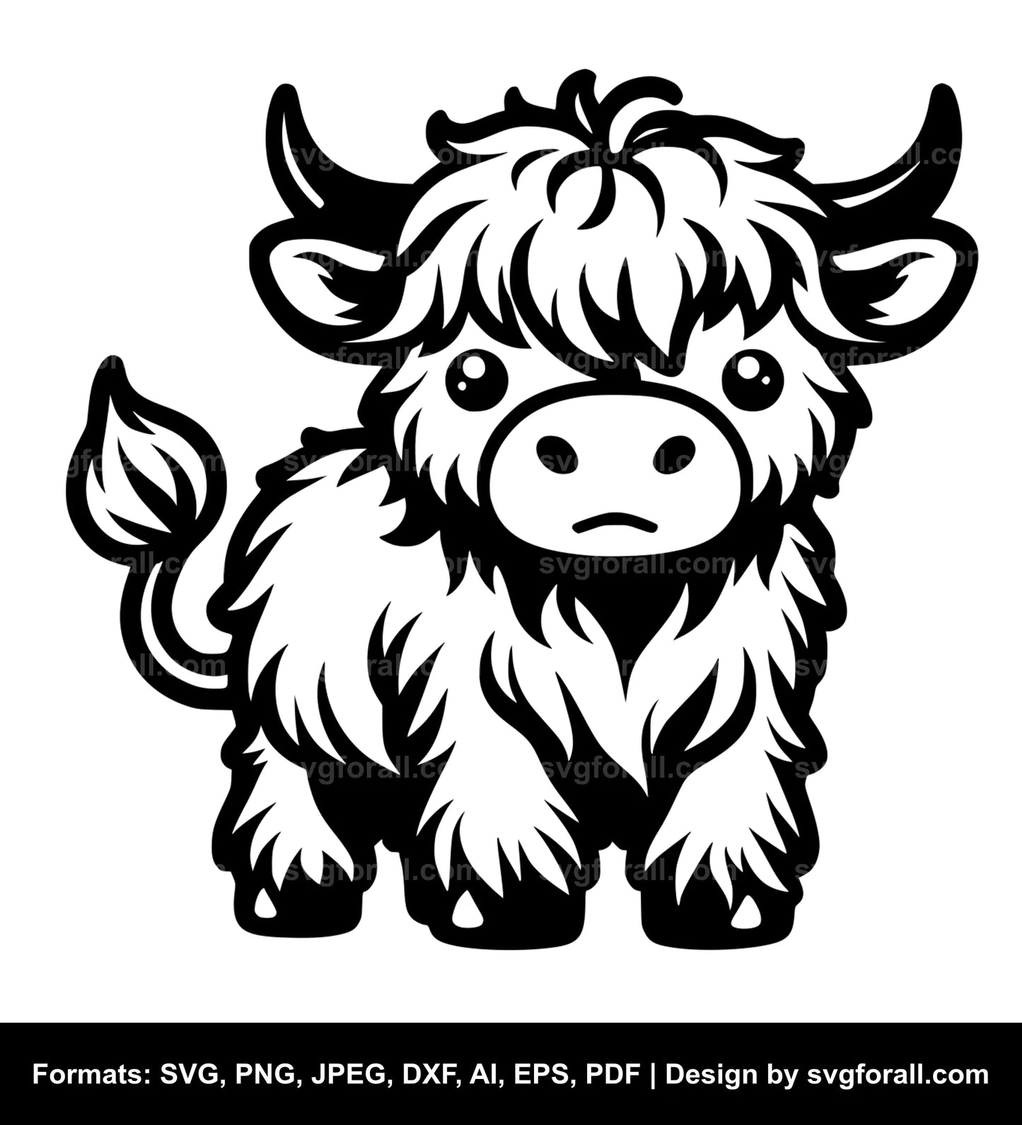 Cute Highland Cow SVG File