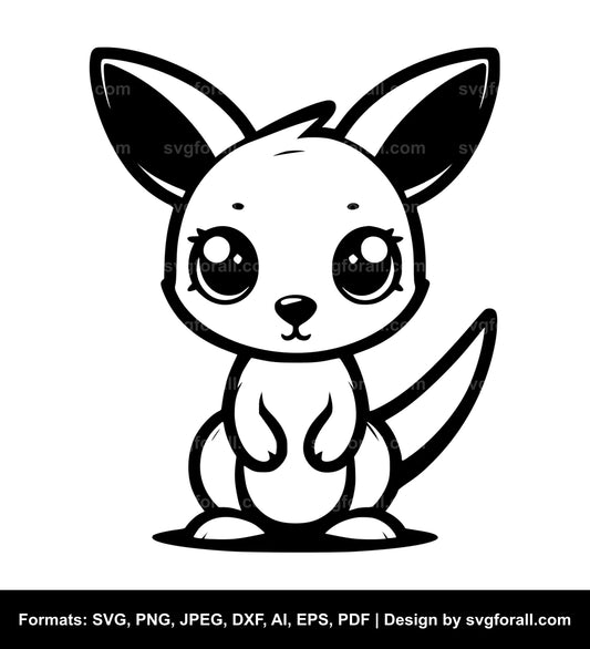 Cute Kangaroo SVG PNG