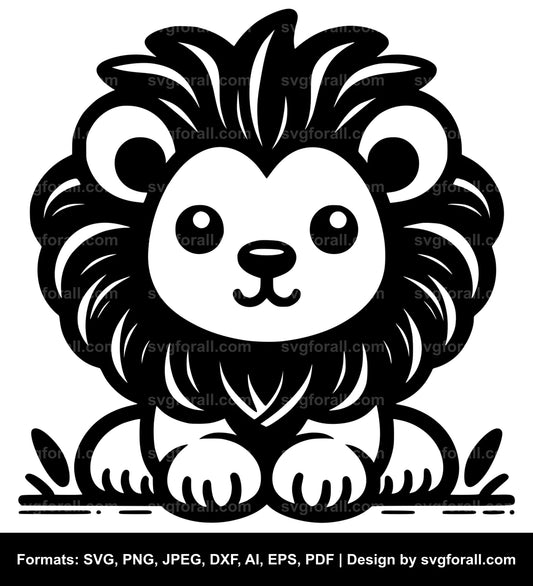 Cute Lion Clipart SVG