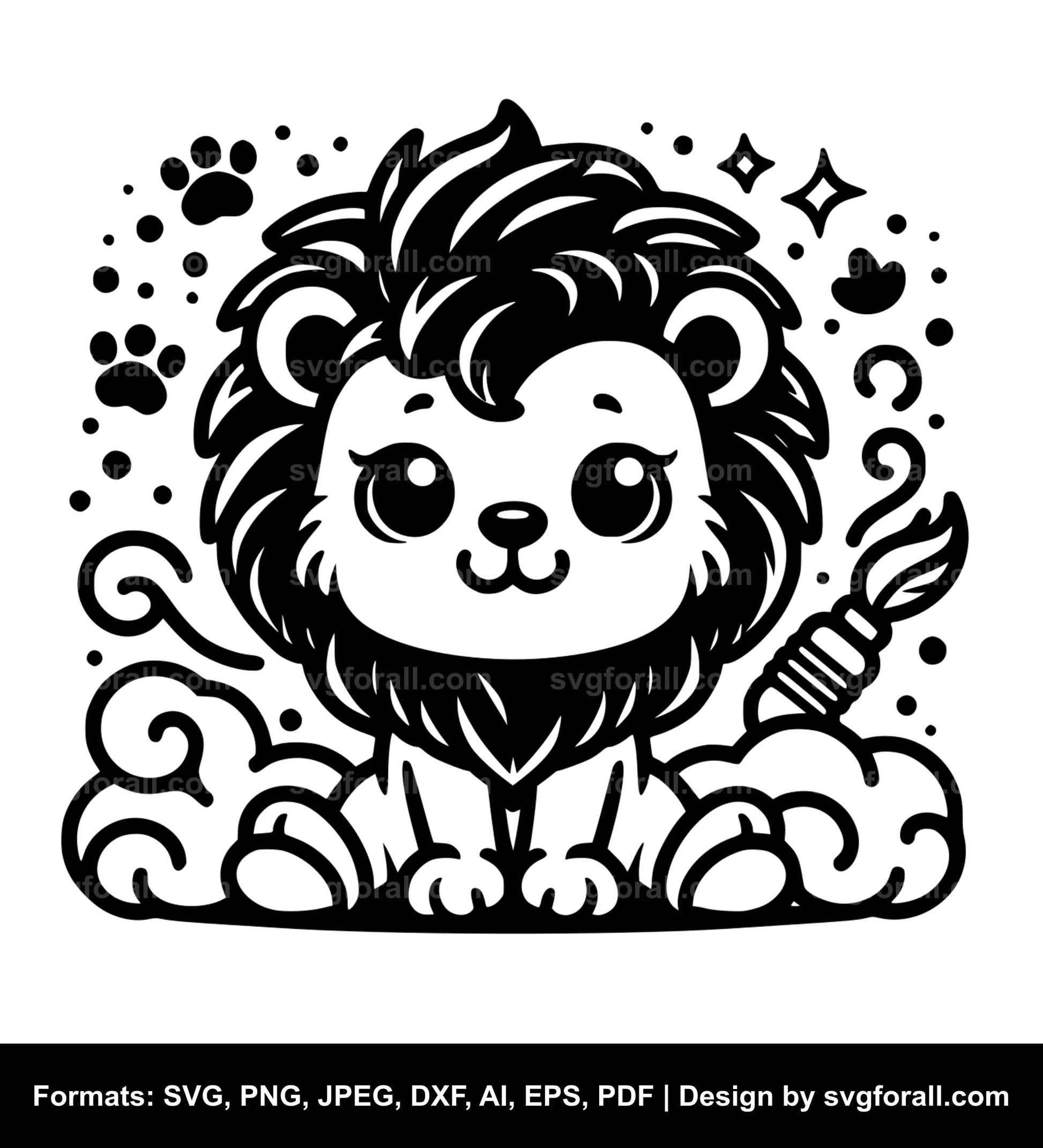 Cute Lion Cricut SVG