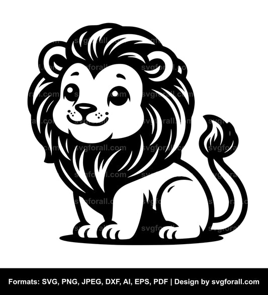 Cute Lion SVG Clipart