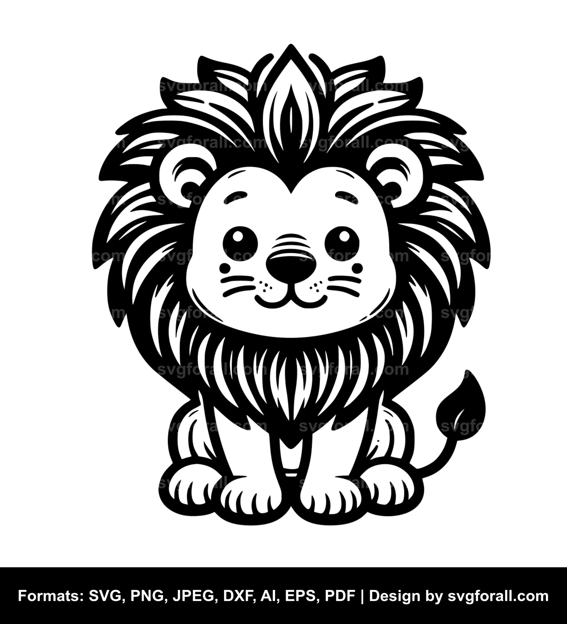 Cute Lion SVG Download