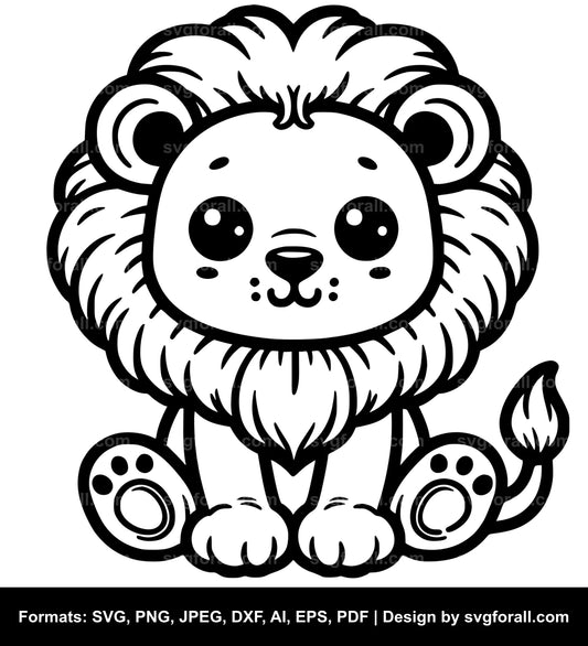 Cute Lion SVG File