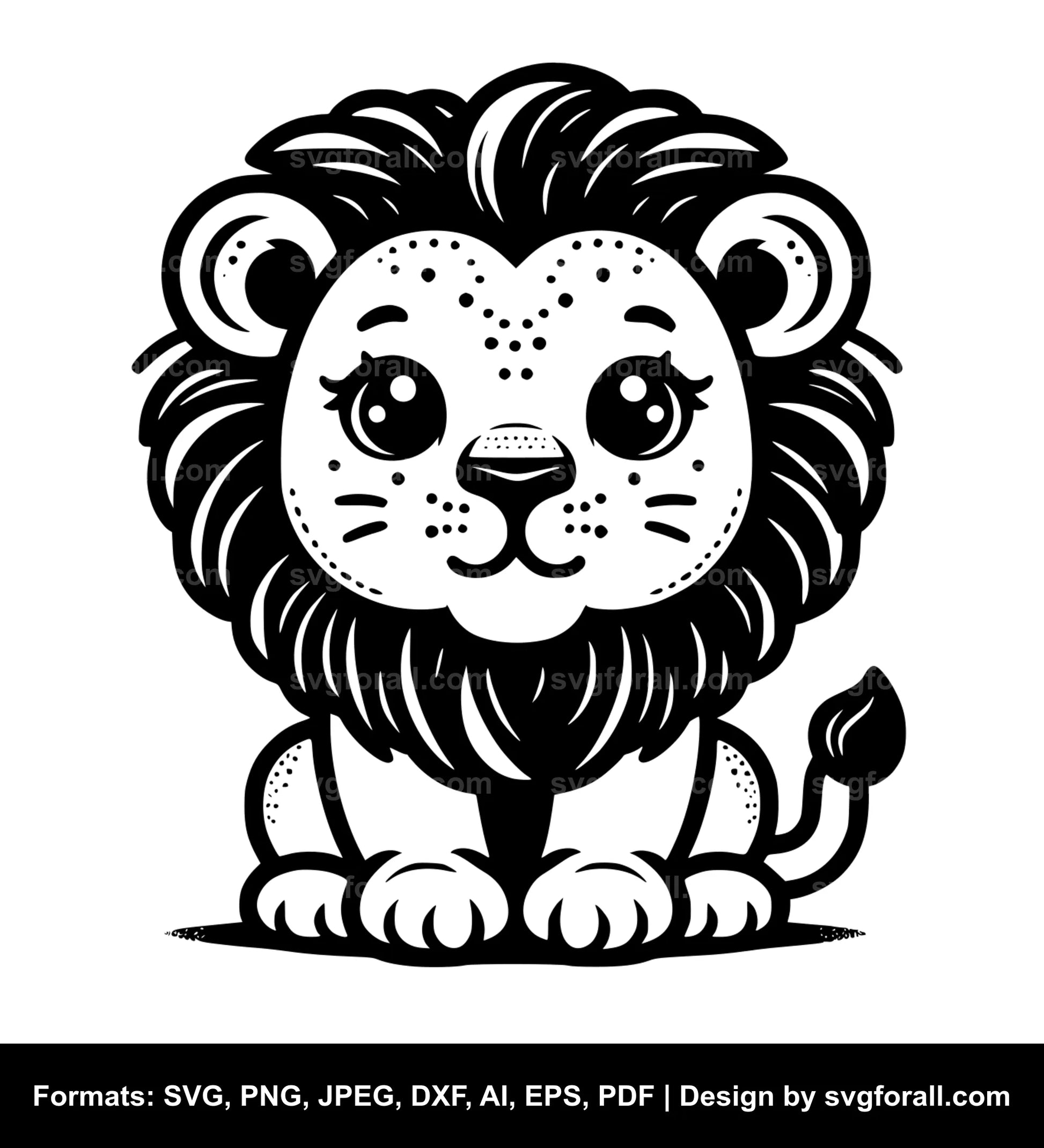 Cute Lion SVG PNG