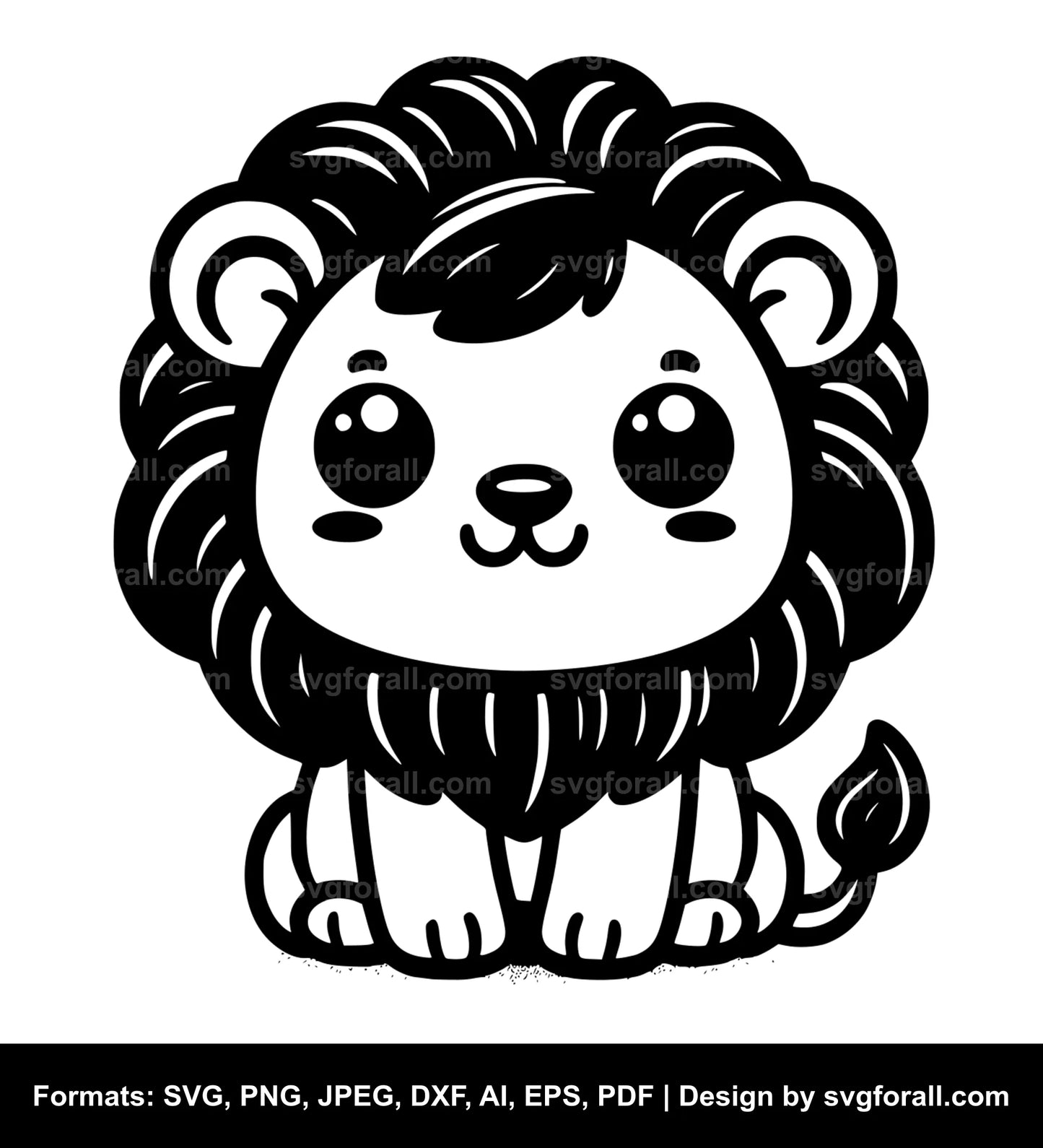 Cute Lion Vector SVG