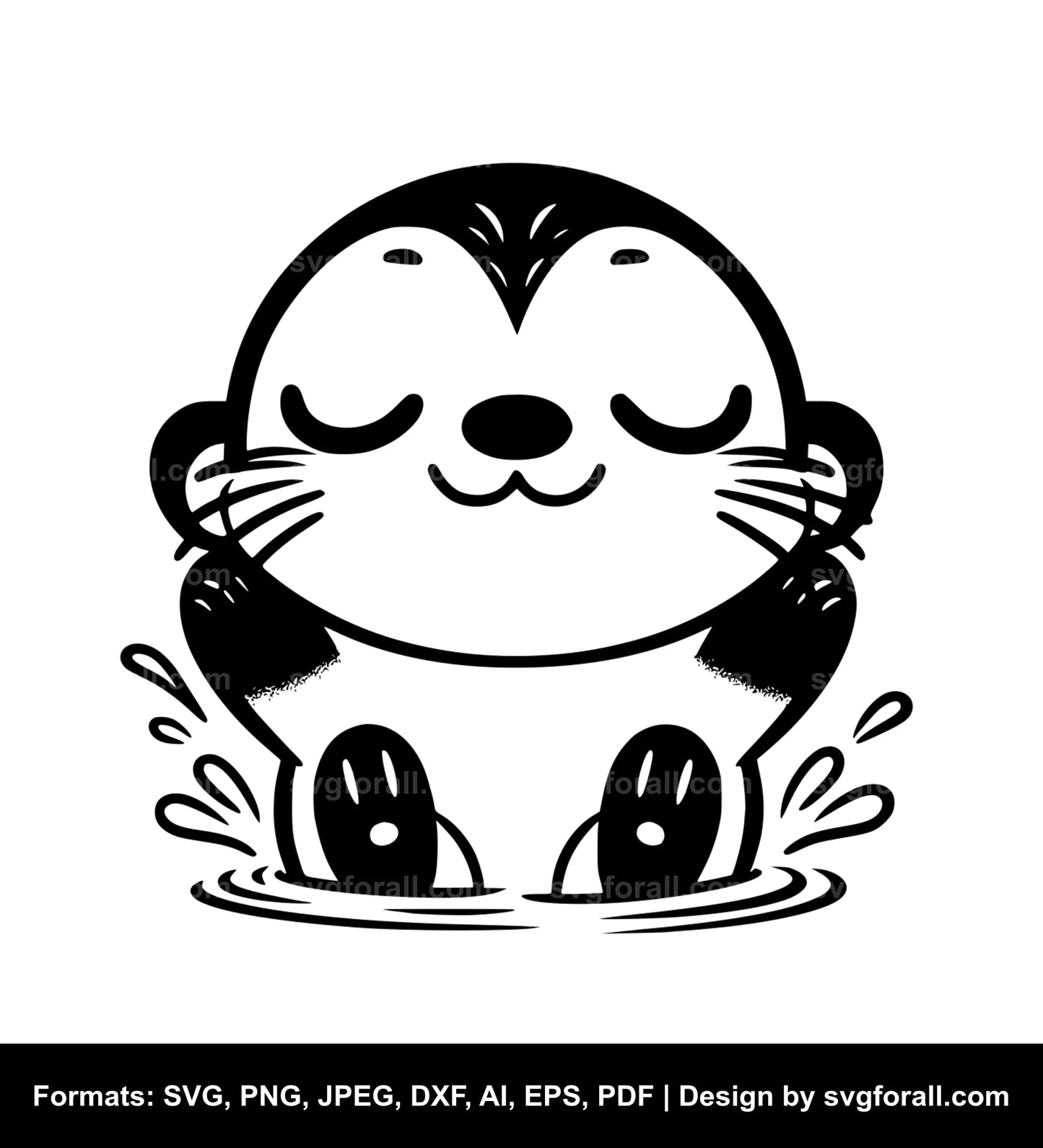 Cute Otter Cricut SVG