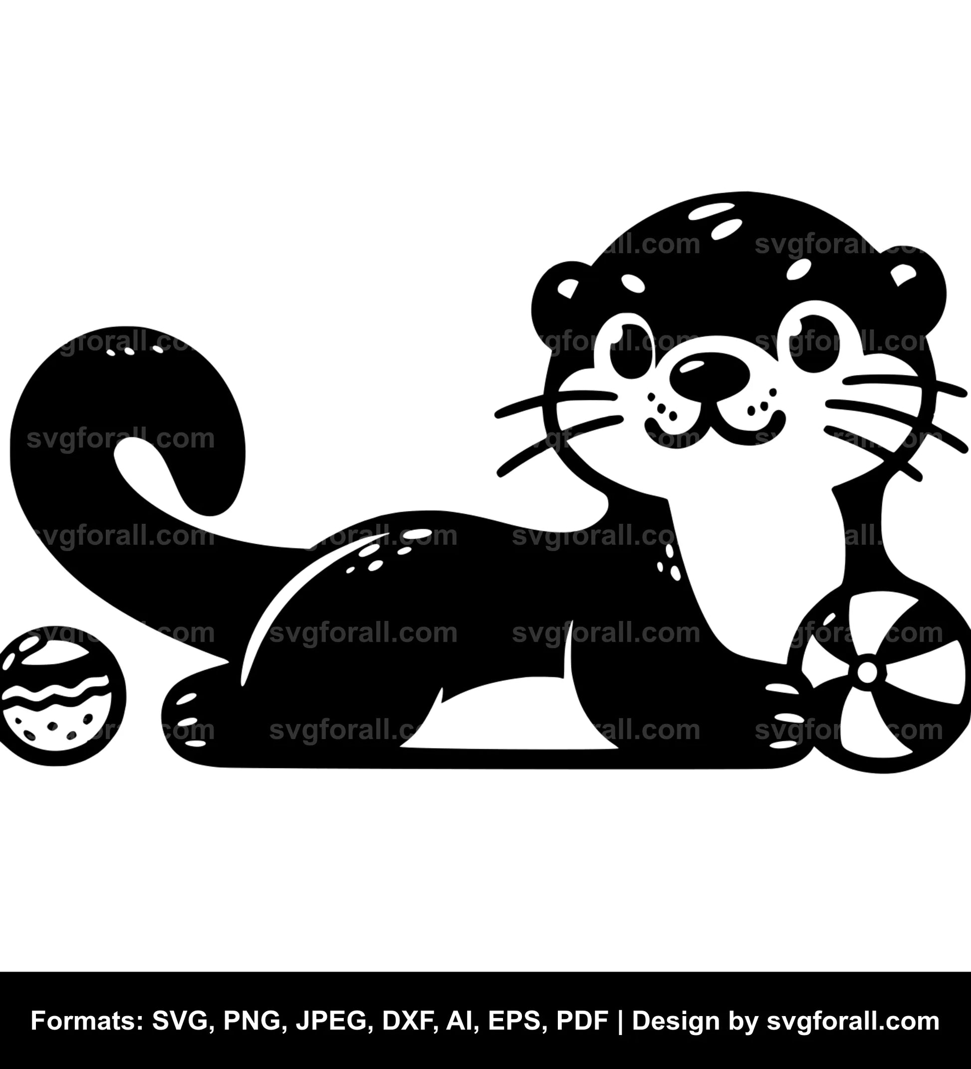 Cute Otter SVG Design