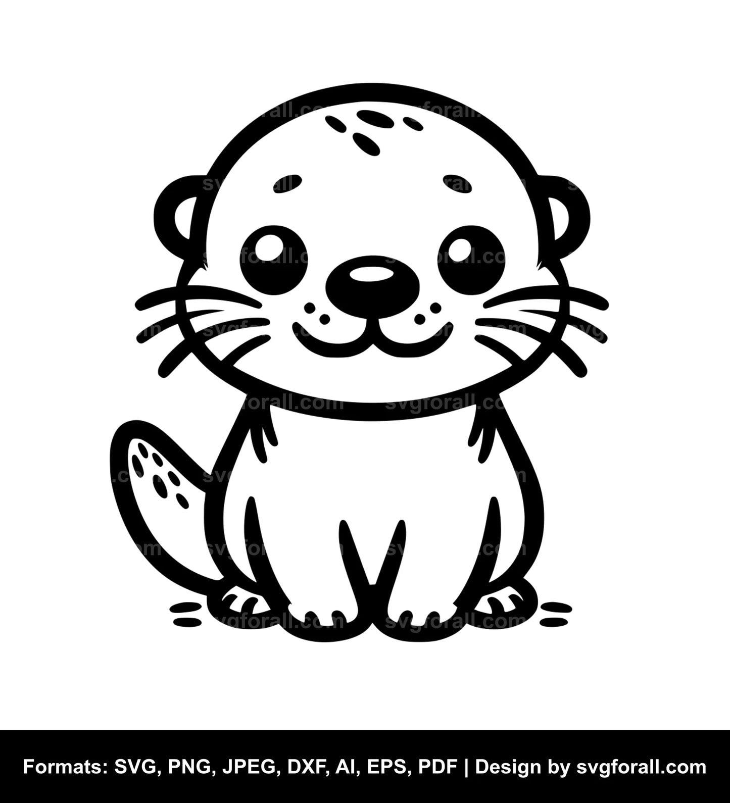 Cute Otter SVG File