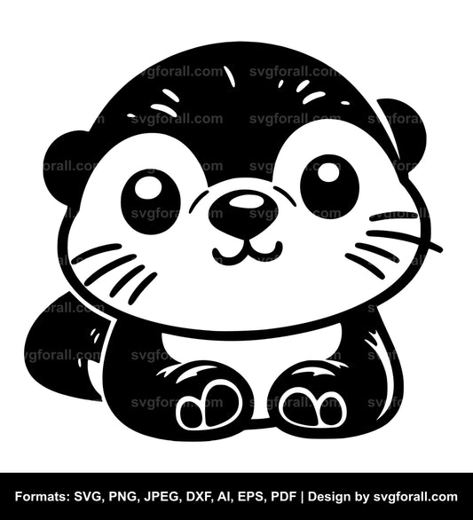 Cute Otter SVG PNG