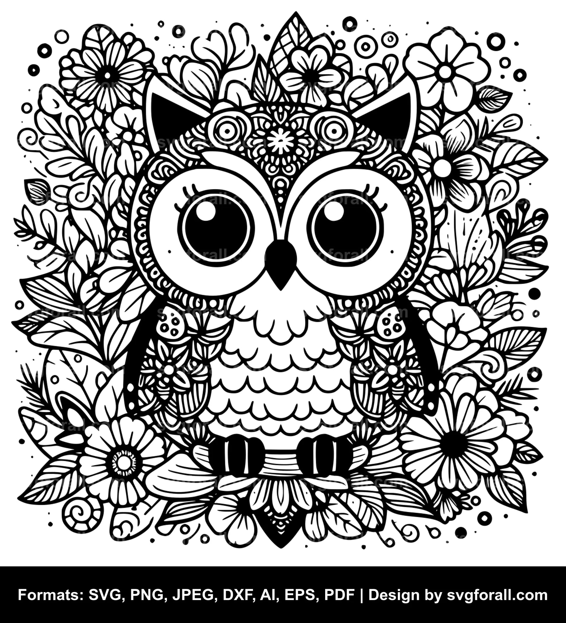 Cute Owl SVG PNG