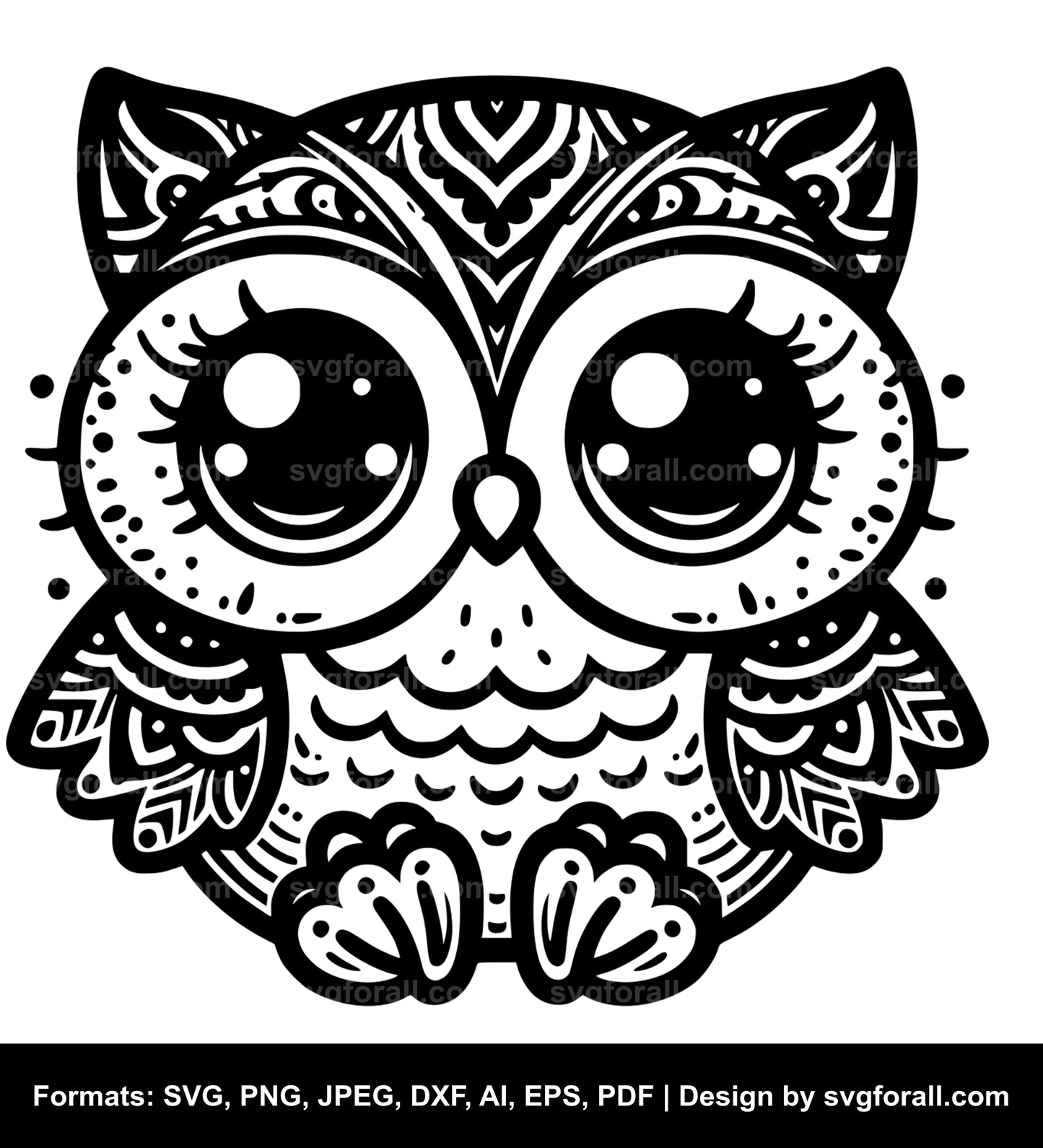 Cute Owl SVG Vector