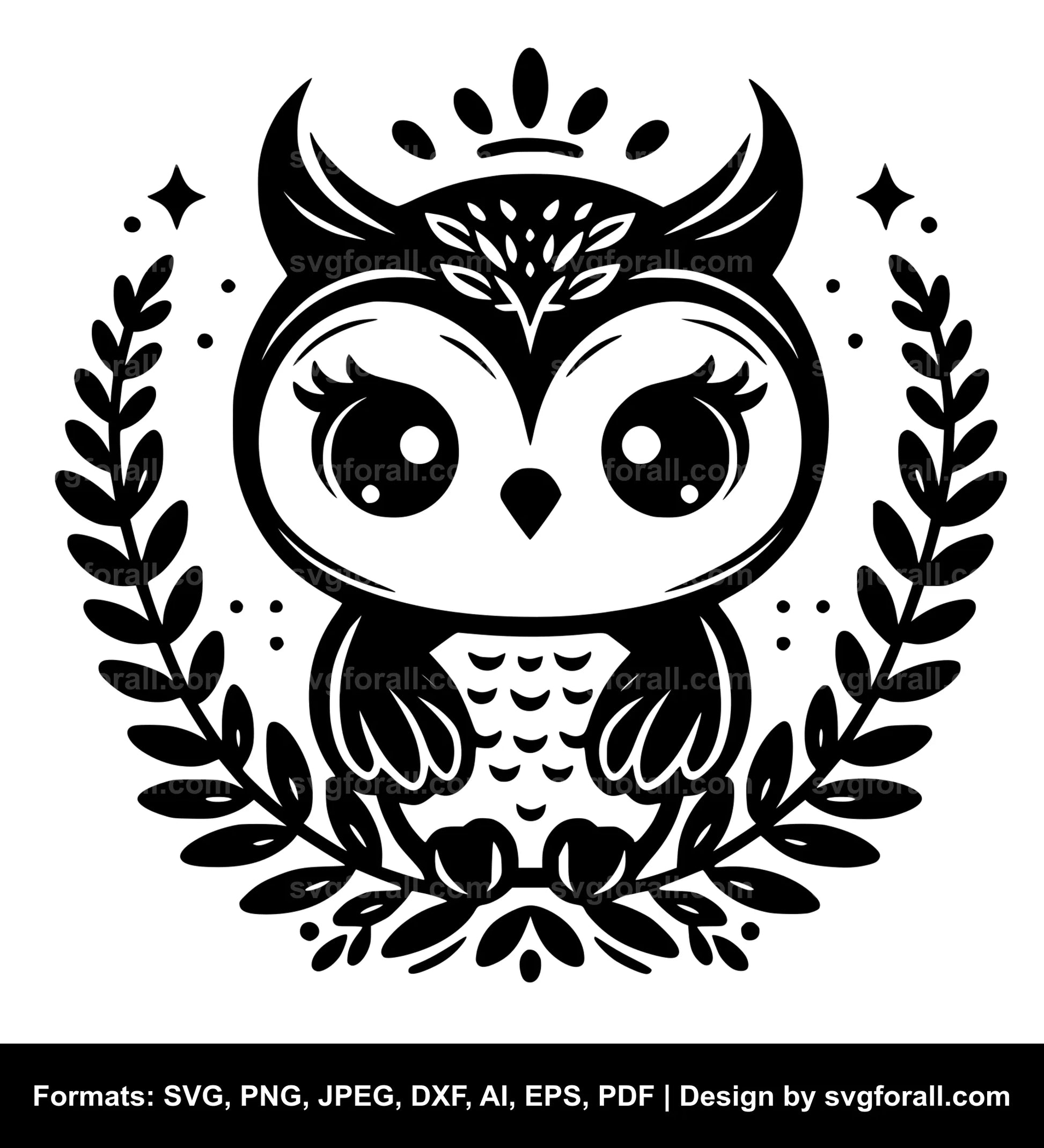 Cute Owl Vector SVG