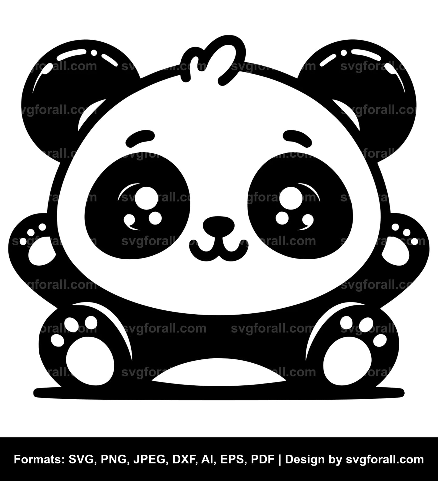 Cute Panda SVG PNG