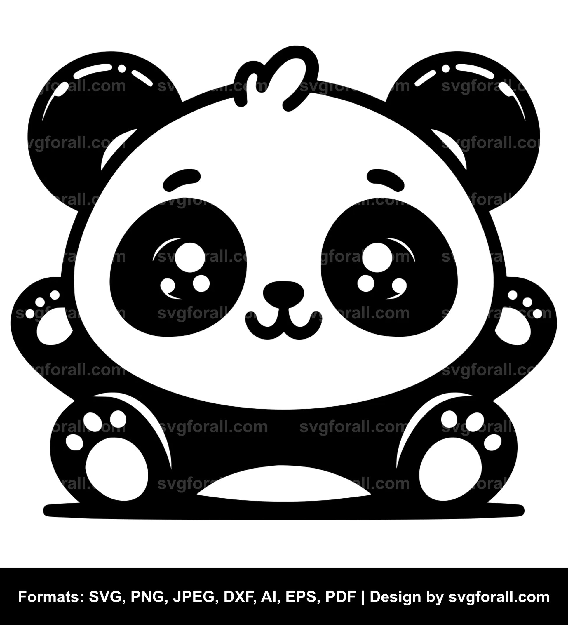 Cute Panda SVG PNG