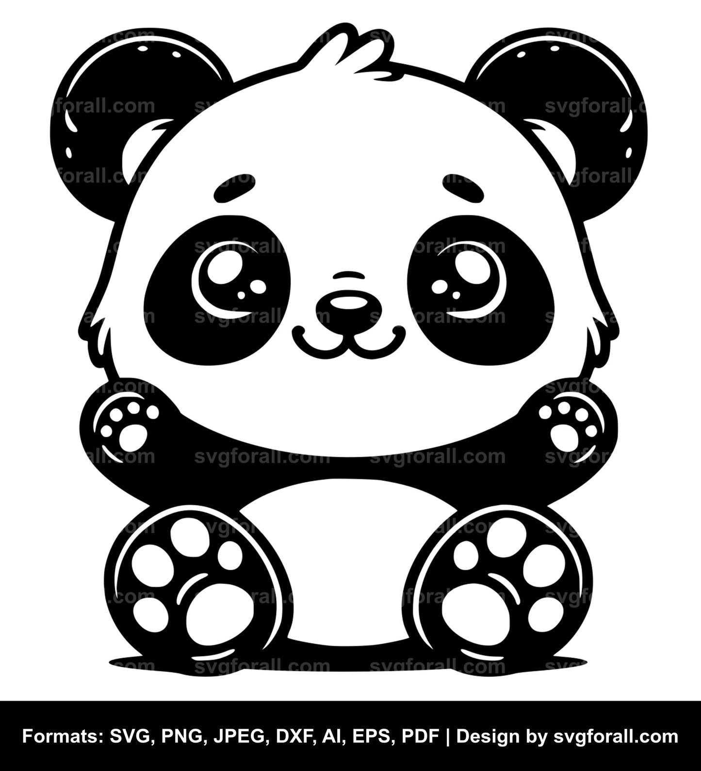 Cute Panda SVG Vector