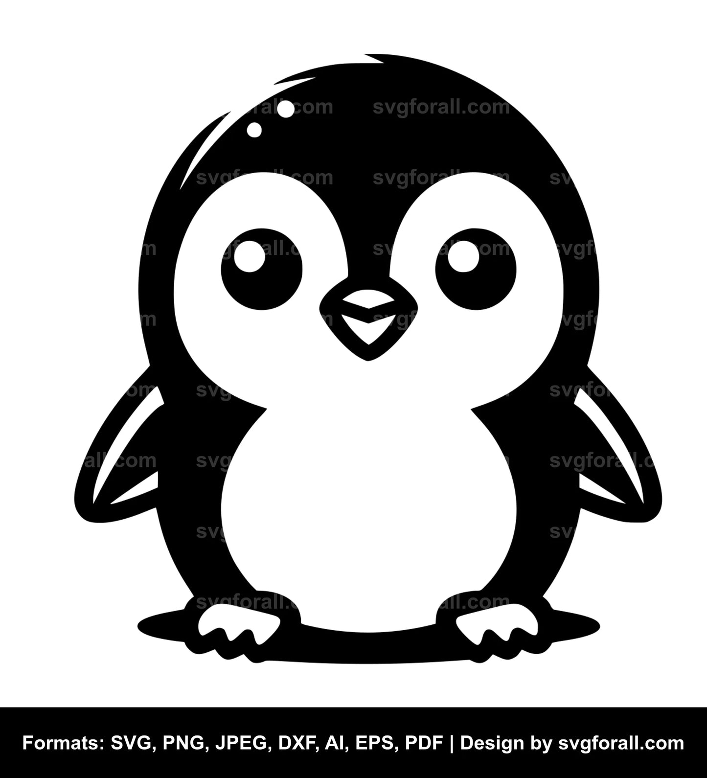 Cute Penguin SVG File