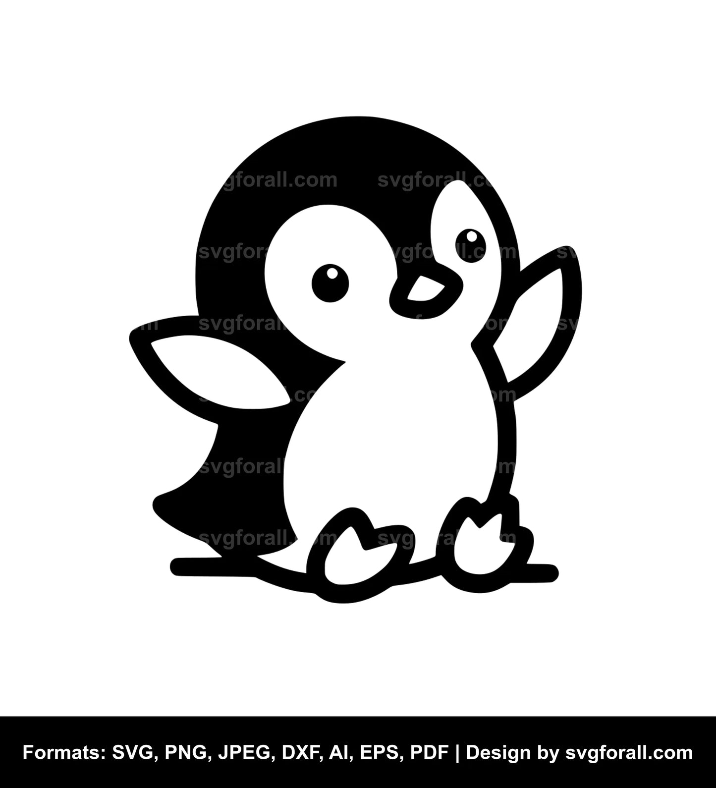 Cute Penguin SVG PNG