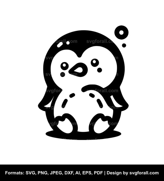 Cute Penguin Vector SVG