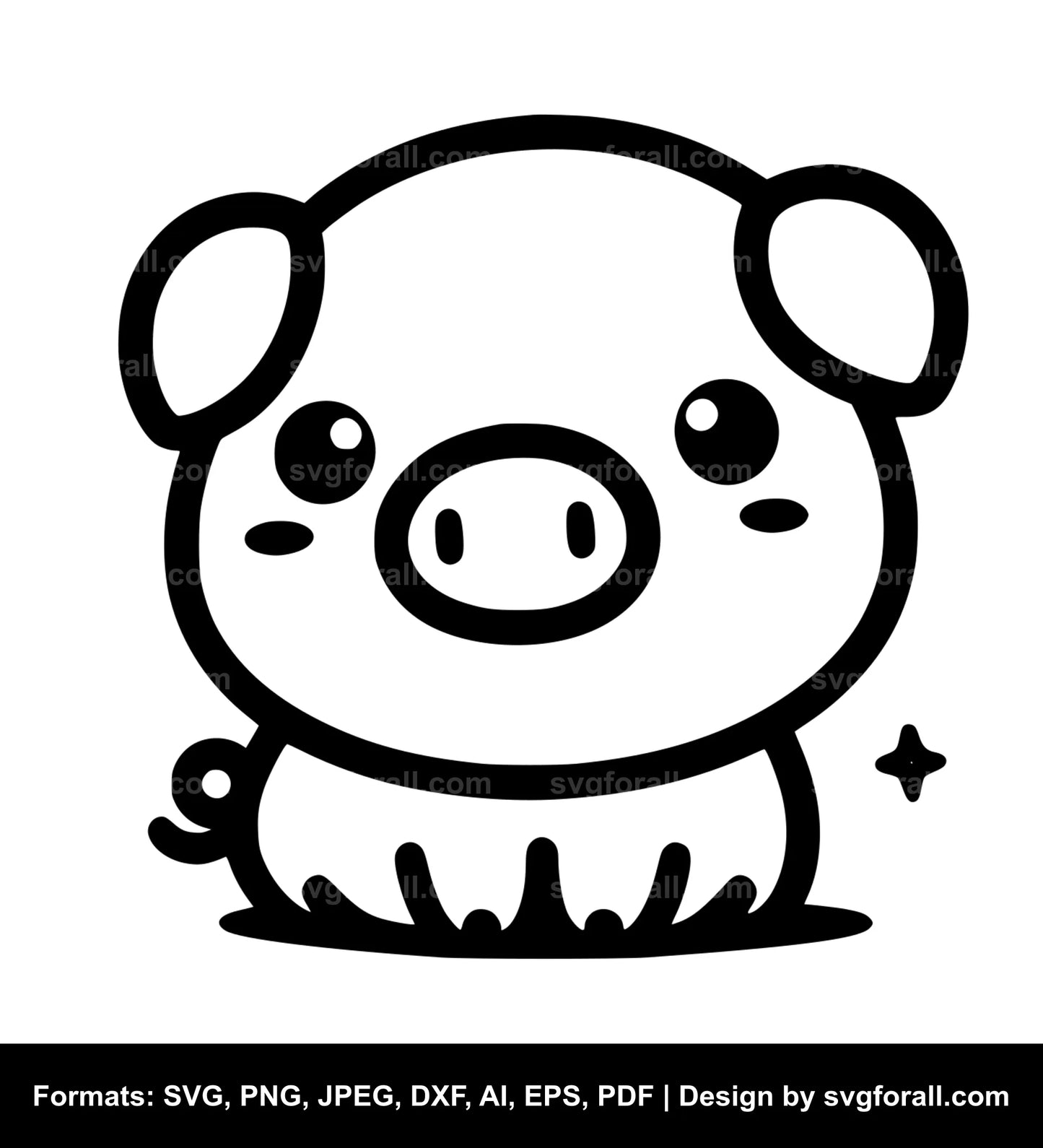 Cute Pig SVG File