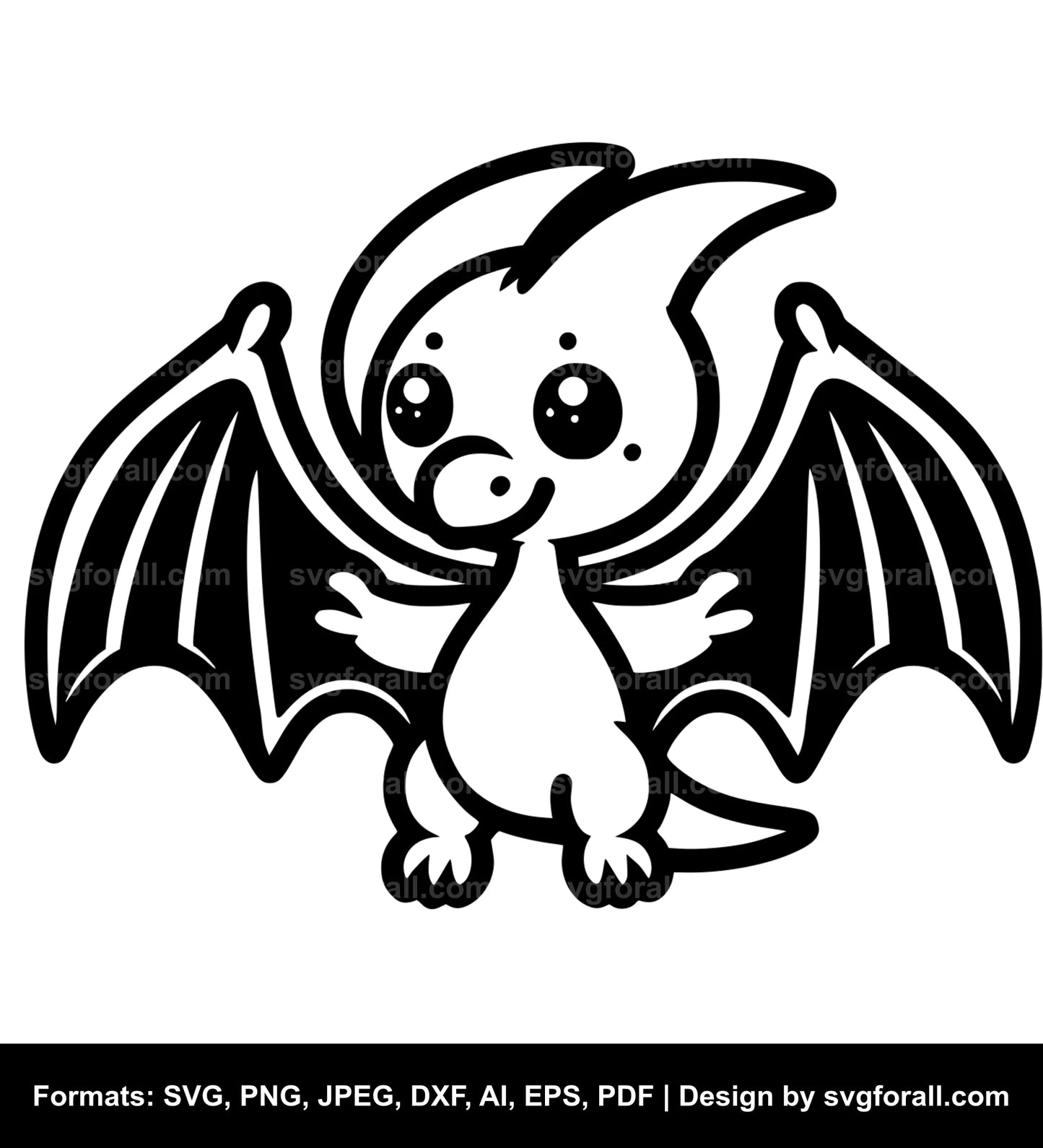 Cute Pterodactyl SVG Clipart