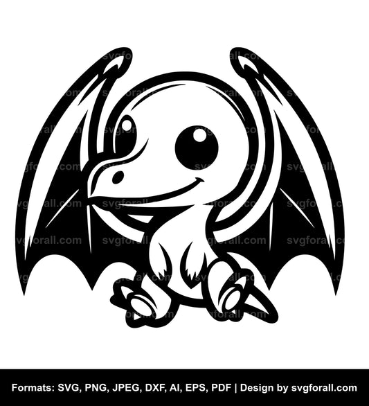 Cute Pterodactyl SVG Vector