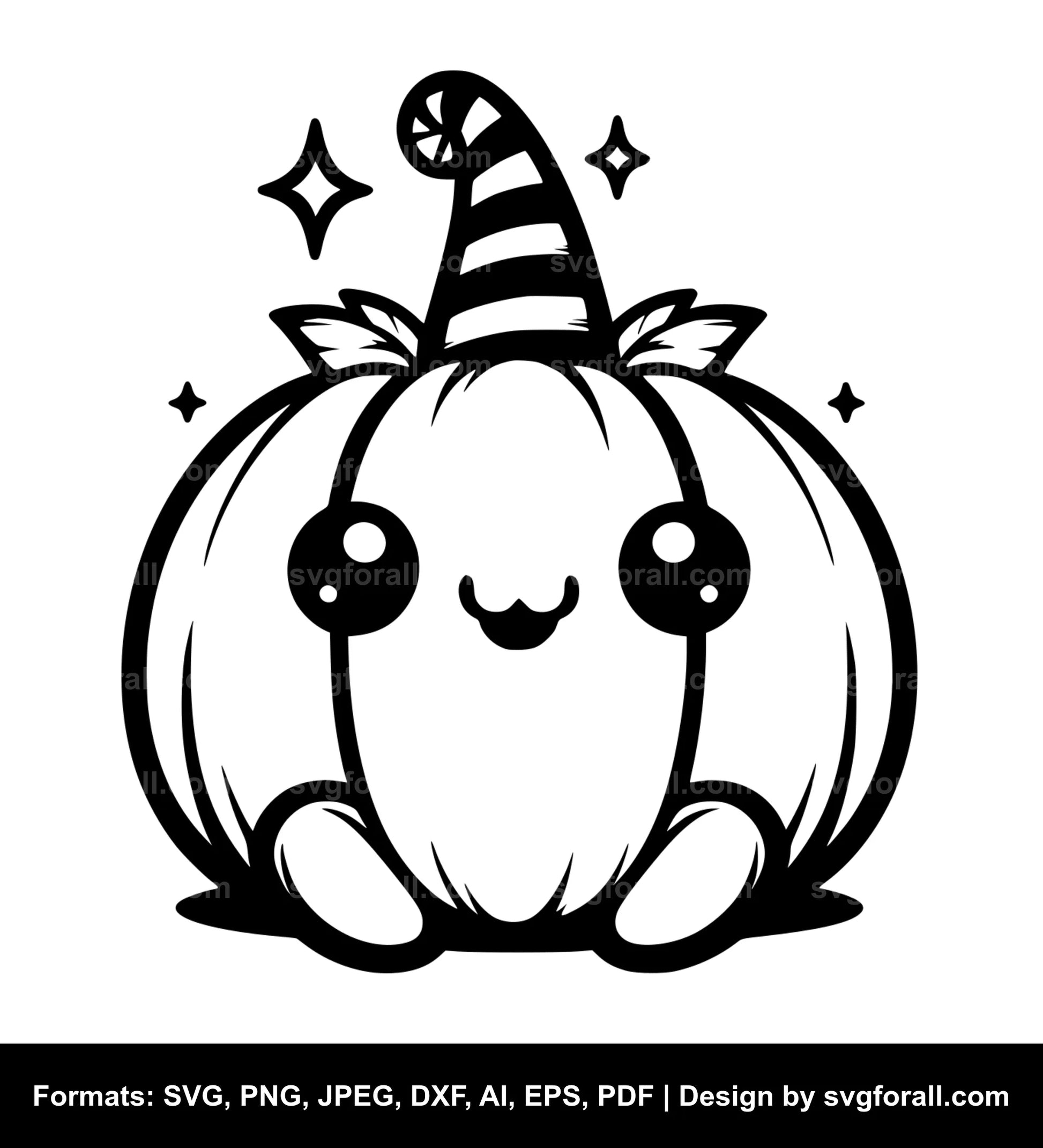 Cute Pumpkin SVG Vector